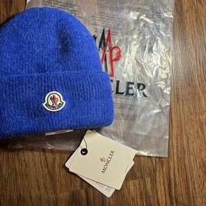 Moncler Vibrant Blue Wool Beanie